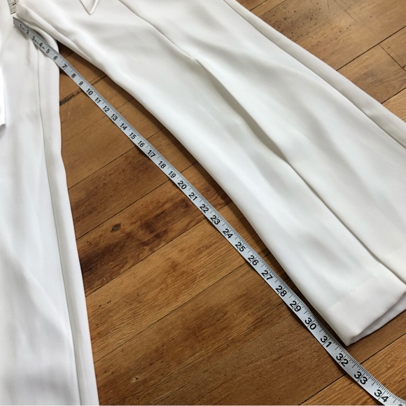 NWT Cache split front white pants | wedding | bride | tuxedo  | formal | Sz 6 - Picture 14 of 16